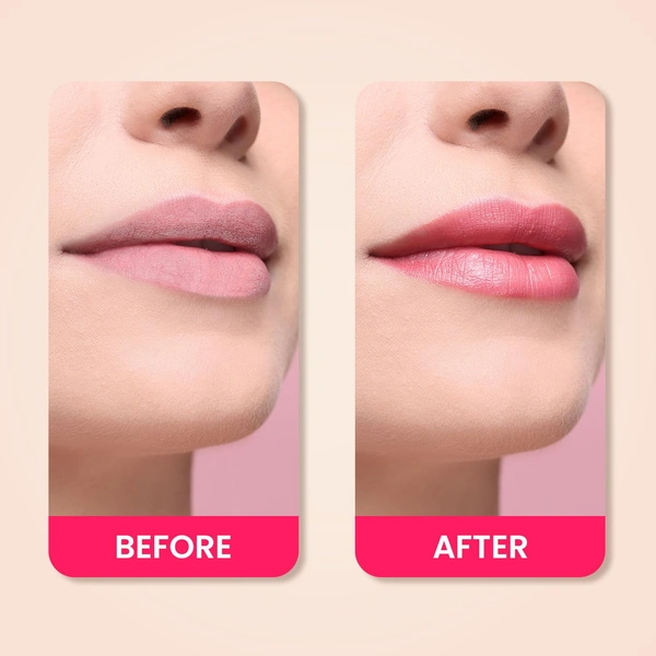 Swiss Beauty Tint Me On Lip Balm Cupcake Pink - 3.5gm | Moisturizes lips | Hydrating & Tinted Lip Balm | Lightweight Texture | Soft, Smooth Lips | Not - Sticky.