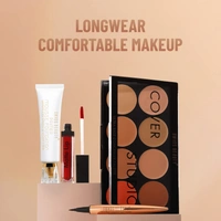 Swiss Beauty Ultra Base Concealer Palette Shade 03| Multi-Use Full Coverage Concealer, Contour & Corrector | Lightweight, Blendable Formula for Flawless, Even-Toned Makeup