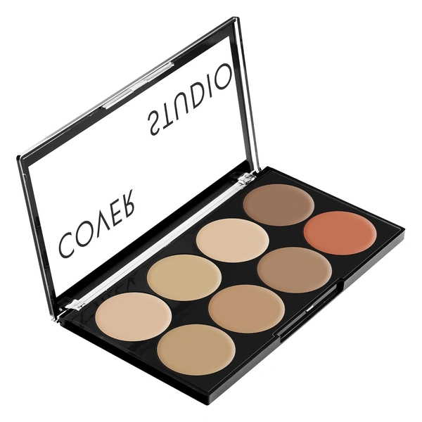 Swiss Beauty Ultra Base Concealer Palette Shade 02| Multi-Use Full Coverage Concealer, Contour & Corrector | Lightweight, Blendable Formula for Flawless, Even-Toned Makeup