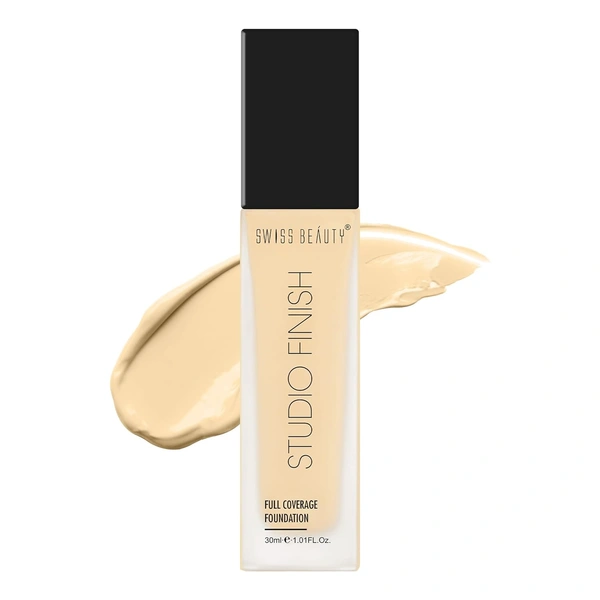 Swiss Beauty Water Proof Studio Finish Full Coverage Foundation Ivory
Rose 30ml | Full coverage, Long-lasting & Lightweight Foundation for Professional look Makeup
