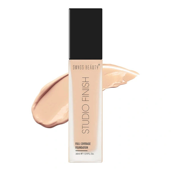 Swiss Beauty Water Proof Studio Finish Full Coverage Foundation Ivory
Fair 30ml | Full coverage, Long-lasting & Lightweight Foundation for Professional look Makeup