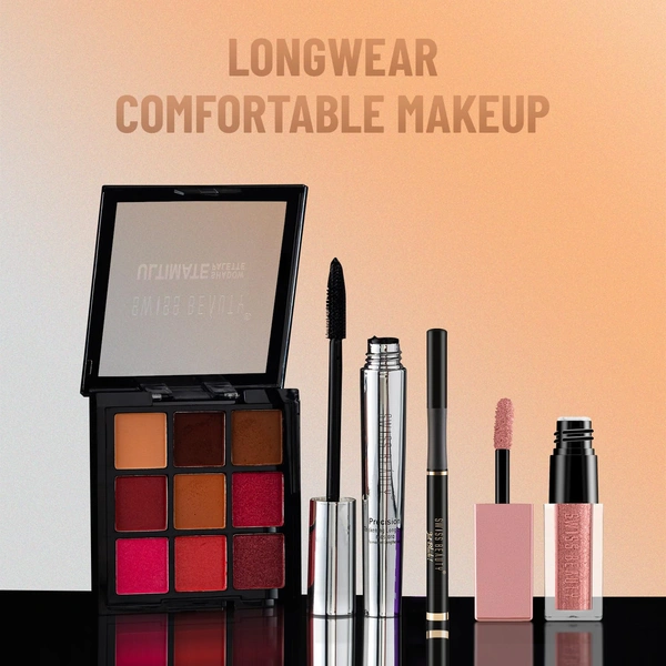 Swiss Beauty Waterproof Bold Felt Tip Pen Eyeliner | Bold, Smudge-Proof Lashes | Quick Drying | Long Lasting | Intense & Precise | For Daily Use | Black, 1.2ml