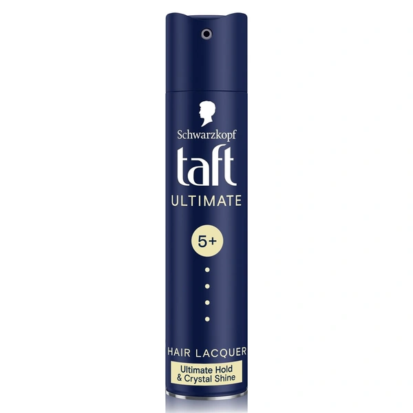 Schwarzkopf Taft Hair Polish Ultimate Hold & Crystal Shine Styling Spray - 250ml |Hold Grade 5+| Up to 72-Hour Radiant Shine| No Residue