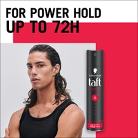Schwarzkopf Taft Hair Spray 250ml |Touch Mega Strong 5 Hairspray | Ultimate Hold & Soft Finish | Up to 72-Hour Radiant Shine