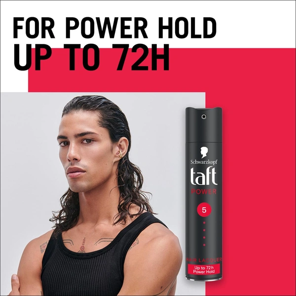 Schwarzkopf Taft Hair Spray 250ml |Touch Mega Strong 5 Hairspray | Ultimate Hold & Soft Finish | Up to 72-Hour Radiant Shine