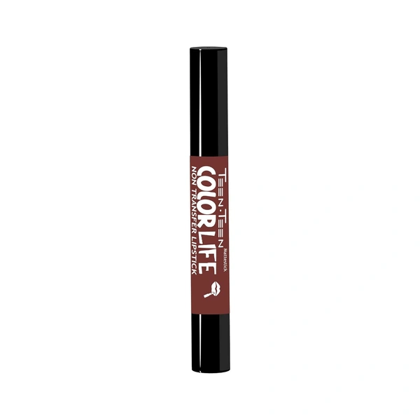 Teen Teen Color Life Nontransferable lipstick 2gm with M10 Intense Brown Shade | Matte Crayon Finish | Long lasting & waterproof | Keep Hydrating & Moisturizing