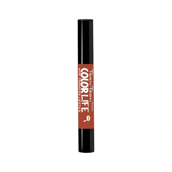 Teen Teen Color Life Nontransferable lipstick 2gm with M03 Brown Suger Shade | Matte Crayon Finish | Long lasting & waterproof | Keep Hydrating & Moisturizing