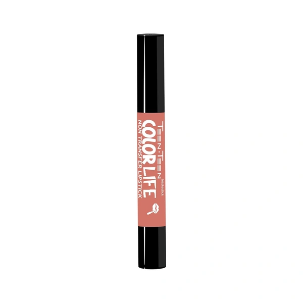 Teen Teen Color Life Nontransferable lipstick 2gm with M24 Warm Peach Shade| Matte Crayon Finish | Long lasting & waterproof | Keep Hydrating & Moisturizing