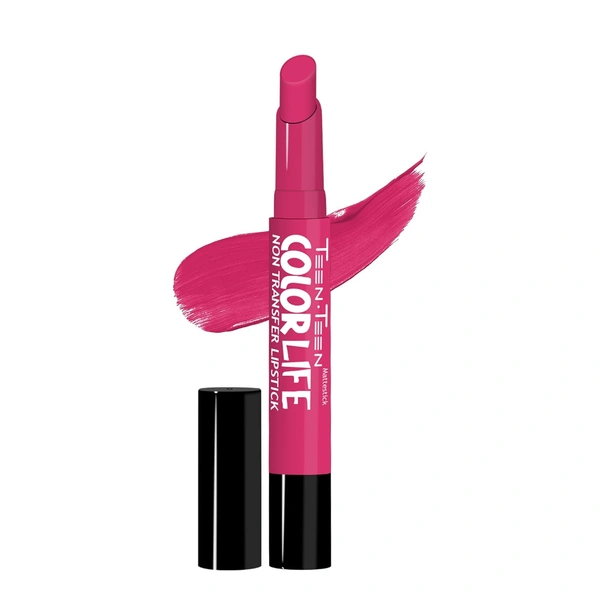 Teen Teen Color Life Nontransferable lipstick 2gm with M20 Pink Crush Shade | Matte Crayon Finish | Long lasting & waterproof | Keep Hydrating & Moisturizing