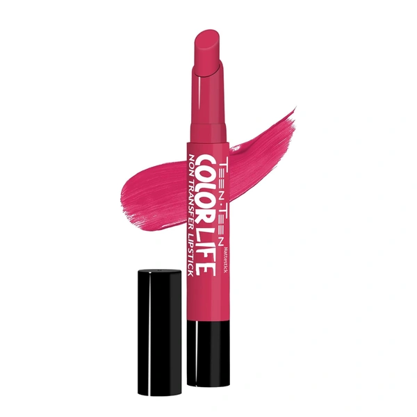 Teen Teen Color Life Nontransferable lipstick 2gm with M19 Rose Pink Shade | Matte Crayon Finish | Long lasting & waterproof | Keep Hydrating & Moisturizing