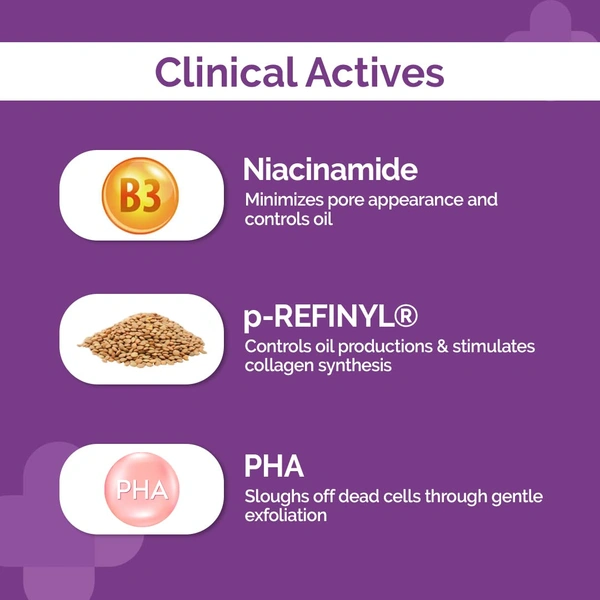 Derma Co The Derma Co Pore Minimizing Face Serum 30ml | with 4% Niacinamide, 5% PHA & P-Refinyl� for Open Pores | Control Excess Oil | Pore Refining Serum | Even-Toned Skin | Smooth & Clear Skin | Skin Tone Correction | for Oily Skin