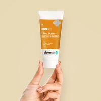 Derma Co The Derma Co Ultra Matte Sunscreen Gel with SPF 60, PA+++ | Maximum Sun Protection | Non-Greasy Protection | Oil-Control Sunscreen Gel | High Protection & Shine-Free Finish | Lightweight SPF 60 for All-Day Protection | 50g