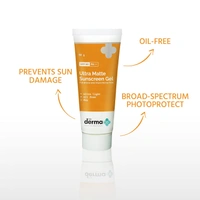 Derma Co The Derma Co Ultra Matte Sunscreen Gel with SPF 60, PA+++ | Maximum Sun Protection | Non-Greasy Protection | Oil-Control Sunscreen Gel | High Protection & Shine-Free Finish | Lightweight SPF 60 for All-Day Protection | 50g