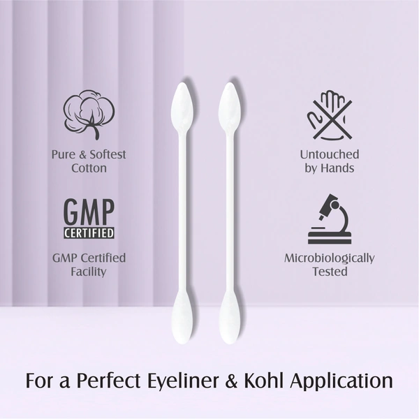 Tulips Cosmetic Cotton Buds 80 Sticks 160 Tips | Soft, Gentle & Hygienic | Perfect for Makeup & Skincare | 100% Pure Cotton | Safe for Daily Use
