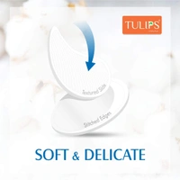 Tulips Facial Cotton Pads 100pc in Ziplock Bag | 100% Pure Soft Cotton | Perfect for Makeup Application & Removal | Safe for Sensitive Skin