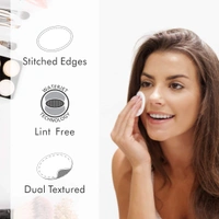 Tulips Facial Cotton Pads 100pc in Ziplock Bag | 100% Pure Soft Cotton | Perfect for Makeup Application & Removal | Safe for Sensitive Skin