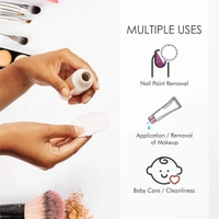 Tulips Facial Cotton Pads 50pc Pack Of 3 | in Ziplock Bag | 100% Pure Soft Cotton | Perfect for Makeup Application & Removal | Safe for Sensitive Skin