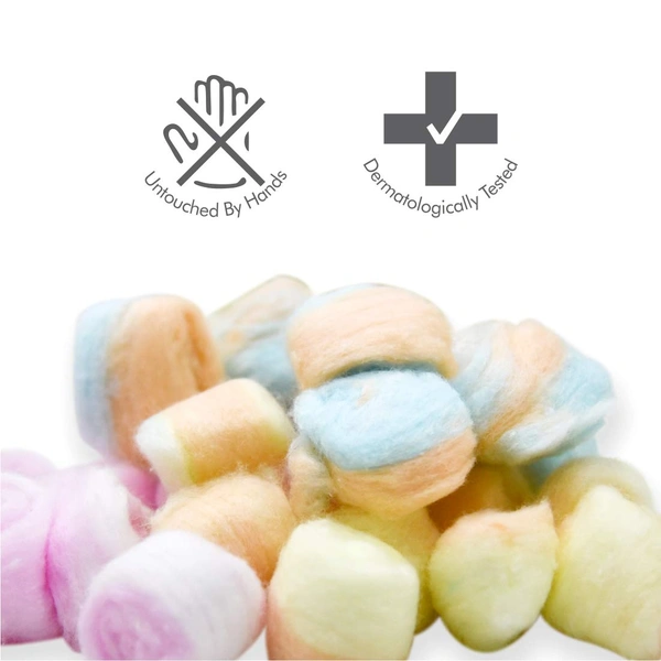 Tulips Premium Color Cotton Balls | Soft & Gentle | Multi-Purpose Cotton Balls for Skincare, Makeup Removal and Daily Use