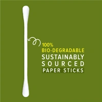 Tulips Premium Cotton Ear Buds 80 Sticks (160 Tips) | Soft, Hygienic & Gentle | 100% Pure Cotton | Ideal for Personal Care & Makeup With White Paper Sticks | Eco-Friendly & Gentle