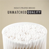 Tulips Premium Cotton Paper Swabs 100 Stems (200 Tips ) x 4 Set | 100% Pure & Soft Cotton | Biodegradable & Multi Purpose | Gentle & Eco-Friendly