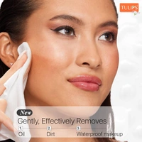 Tulips Premium Micellar Water Makeup Remover Wipes | (30 Wipes Each) | Aloe Vera, Honey & Vanilla | Plant-Based Fabric | Alcohol & Paraben Free