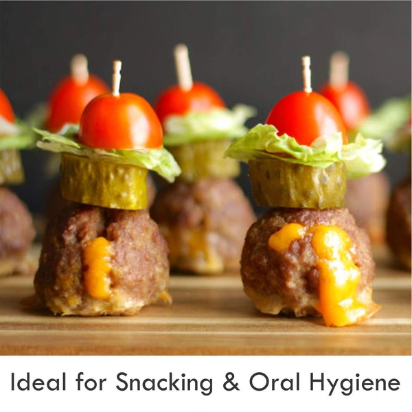 Tulips Premium Wooden Toothpicks 250 | High-Quality | Biodegradable | Safe for Daily Use | Ideal for Oral Hygiene & Kitchen Use