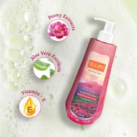 Tulips Shower Gel Valley of Flowers 275ml |Peony & Aloe Vera Extracts | Quick Rinsing Formula | Rich Lather, Paraben & Silicone-Free | Dermatologically Tested