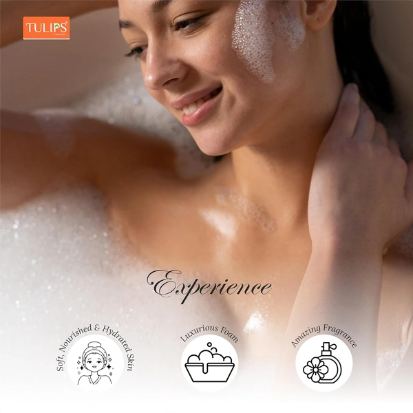 Tulips Shower Gel Mango & Hibiscus 275ml, Quick Rinsing Formula| Rich Lather & Amazing Fragrance For All Skin Types | Paraben SLS & SLES Free | Dermatologically Tested