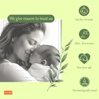 Tulips Ultra Fine Baby Powder 200g | Soft & Gentle for Baby Delicate Skin