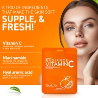 Twacha 6 Steps Radiance Vitamin C Skin Brightening Facial Kit | Boosts Glow, Brightens Complexion & Fights Ageing | Suits All Skin Types | Unisex Home Spa Facial