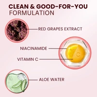 Twacha Moisturizing Red Wine Facial Kit | Red Grape Extracts for Instant Glow, Dark-Spot Removal & Wrinkle Reduction | All Skin Types | Unisex 6-Step Home Facial