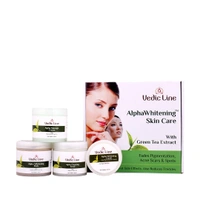 Vedic Line Alpha Whitening Skin Care Facial Kit | Brightening & Pigmentation Control Facial | Glowing And Smooth Skin | Anti-Aging Skin | 350ml