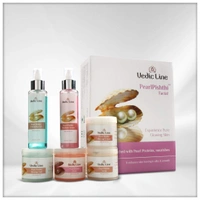 Vedic Line Pearl Pishthi Facial Kit | Radiance-Boosting Facial with Pearl Extracts | Enriched with pearl protein | Radiant Glow | Suitable for All Skin Types | 600ml