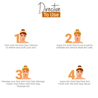 Vedic Line Vedicline Gold Ojas Facial Kit | Rejuvenating Gold Facial for Glowing Skin | Keep Skin Pure & Healthy | Saffron & Gold Dust for Golden Glowing Skin, 600ml