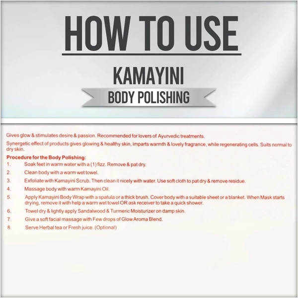 Vedic Line Vedicline Kamayini Body Polishing Kit | Exfoliating & Hydrating Body Care for Glowing Skin | With Natural Ingredients | Glowing Body Skin | Suitable for All Skin Types | 410ml
