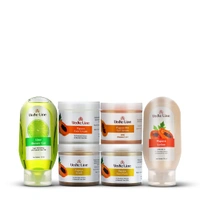 Vedic Line Vedicline Papaya & Lime Facial Kit 640ml | Brightening & Revitalizing Effects | Natural Ingredients | Reduce Tan | Spa-Like Experience | For All Skin Types