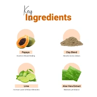 Vedic Line Vedicline Papaya & Lime Facial Kit 640ml | Brightening & Revitalizing Effects | Natural Ingredients | Reduce Tan | Spa-Like Experience | For All Skin Types