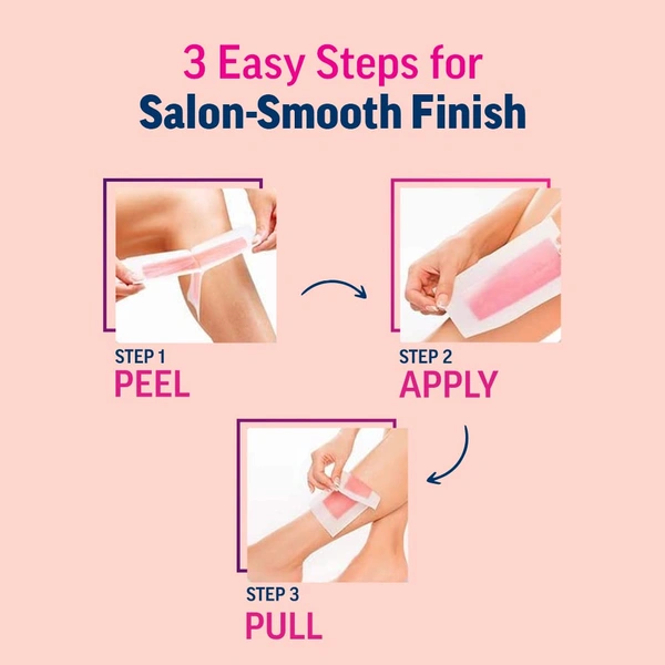 Veet Professional Waxing Strips Kit - 1 Pack for Normal Skin | Gel Wax Hair Removal for Women | 20 Strips, Up to 28 Days Smoothness, No Heater Required