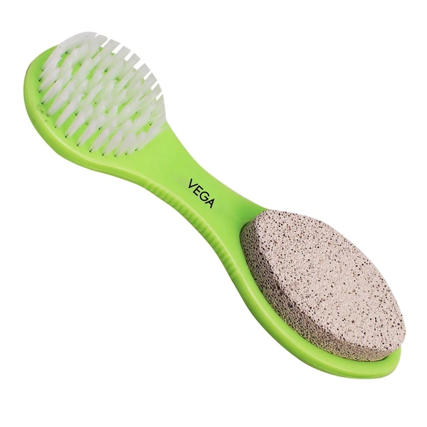 Vega VEGA 3-in-1 Pedicure Brush Kit | Brush, Scrub & Smooth for Flawless Foot Care | Compact Design with Superior Cleaning & Exfoliation for Salon-Style Results