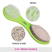 Vega VEGA 3-in-1 Pedicure Brush Kit | Brush, Scrub & Smooth for Flawless Foot Care | Compact Design with Superior Cleaning & Exfoliation for Salon-Style Results