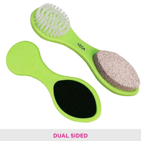 Vega VEGA 3-in-1 Pedicure Brush Kit | Brush, Scrub & Smooth for Flawless Foot Care | Compact Design with Superior Cleaning & Exfoliation for Salon-Style Results