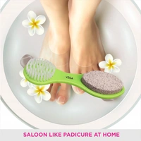 Vega VEGA 3-in-1 Pedicure Brush Kit | Brush, Scrub & Smooth for Flawless Foot Care | Compact Design with Superior Cleaning & Exfoliation for Salon-Style Results