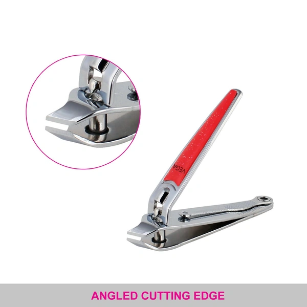 Vega Cuticle Clipper, Precision Cuticle Care Tool for Smooth, Neat Nails | Ergonomic Design, Angled Cutting Edge for Easy Grooming