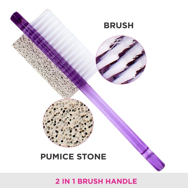 Vega VEGA Foot Brush with Pumice Stone PD-01 | Dual-Action Tool to Cleanse, Exfoliate & Remove Dead Skin | Perfect for Smooth, Supple Feet & Home Foot Care