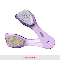 Vega VEGA Foot Brush with Pumice Stone PD-01 | Dual-Action Tool to Cleanse, Exfoliate & Remove Dead Skin | Perfect for Smooth, Supple Feet & Home Foot Care
