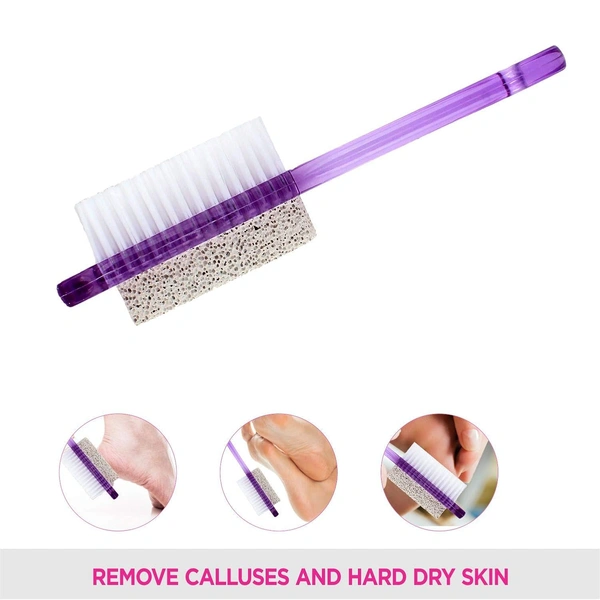 Vega VEGA Foot Brush with Pumice Stone PD-01 | Dual-Action Tool to Cleanse, Exfoliate & Remove Dead Skin | Perfect for Smooth, Supple Feet & Home Foot Care