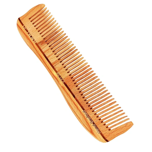 Vega HMWC-01 Natural Wooden Styling Hair Comb | India's No.1 Hair Comb| Anti-Static & Frizz-Free | Gentle Scalp Massage | Reduces Hair Breakage | Eco-Friendly & Suitable for All Hair Types