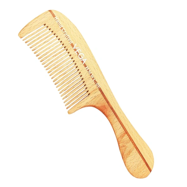 Vega HMWC-06 Boutique Wooden Hair Comb | India's No.1 Hair Comb | Anti-Static & Frizz-Free | Reduces Hair Breakage | Gentle Scalp Massage | Eco-Friendly & Unisex