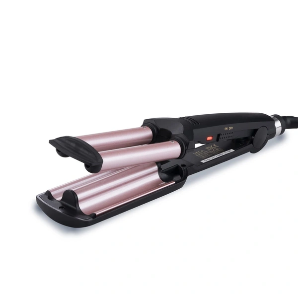 Vega I-Wave Hair Waver (VHWR-01) Rose Gold & Black | Triple Barrel Design | Quick Heat-Up | Ceramic Coating for Even Heat