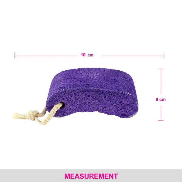Vega Pumice Stone Purple | Exfoliating Stone for Smooth & Soft Skin | Exfoliates, Removes Dead Skin & Calluses | Perfect for Feet, Hands & Elbows